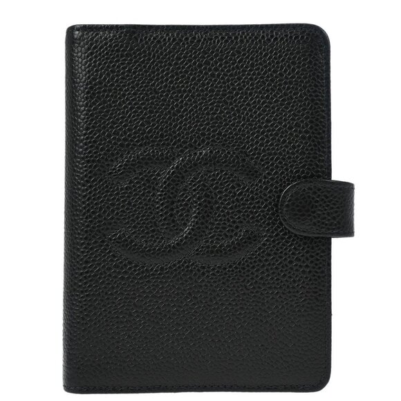 Chanel Black Calfskin Note Book Cover Small Good - Picture 1 of 7